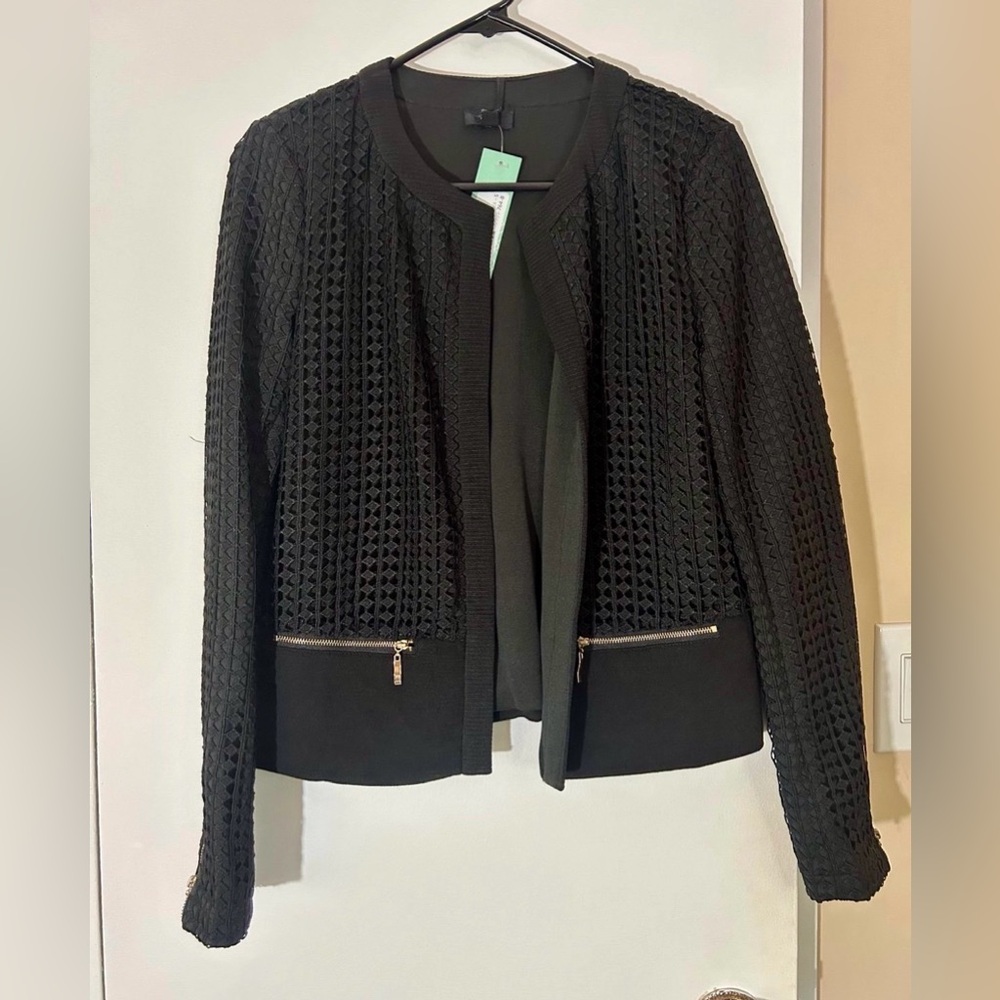 Fate Kemi Structured Zippered Black Jacket Women's Size Small NWT